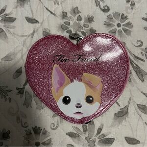 Too Faced x Kat Von D Heart Shaped Flat Mini Cosmetic Bag